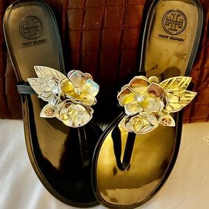 Tory Burch: Black Jelly Sandals, Size 8 AUTHENTIC
